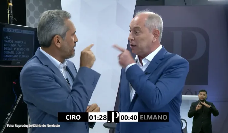 Debate entre Ciro e Elmano tem troca de acusações e dedo em riste