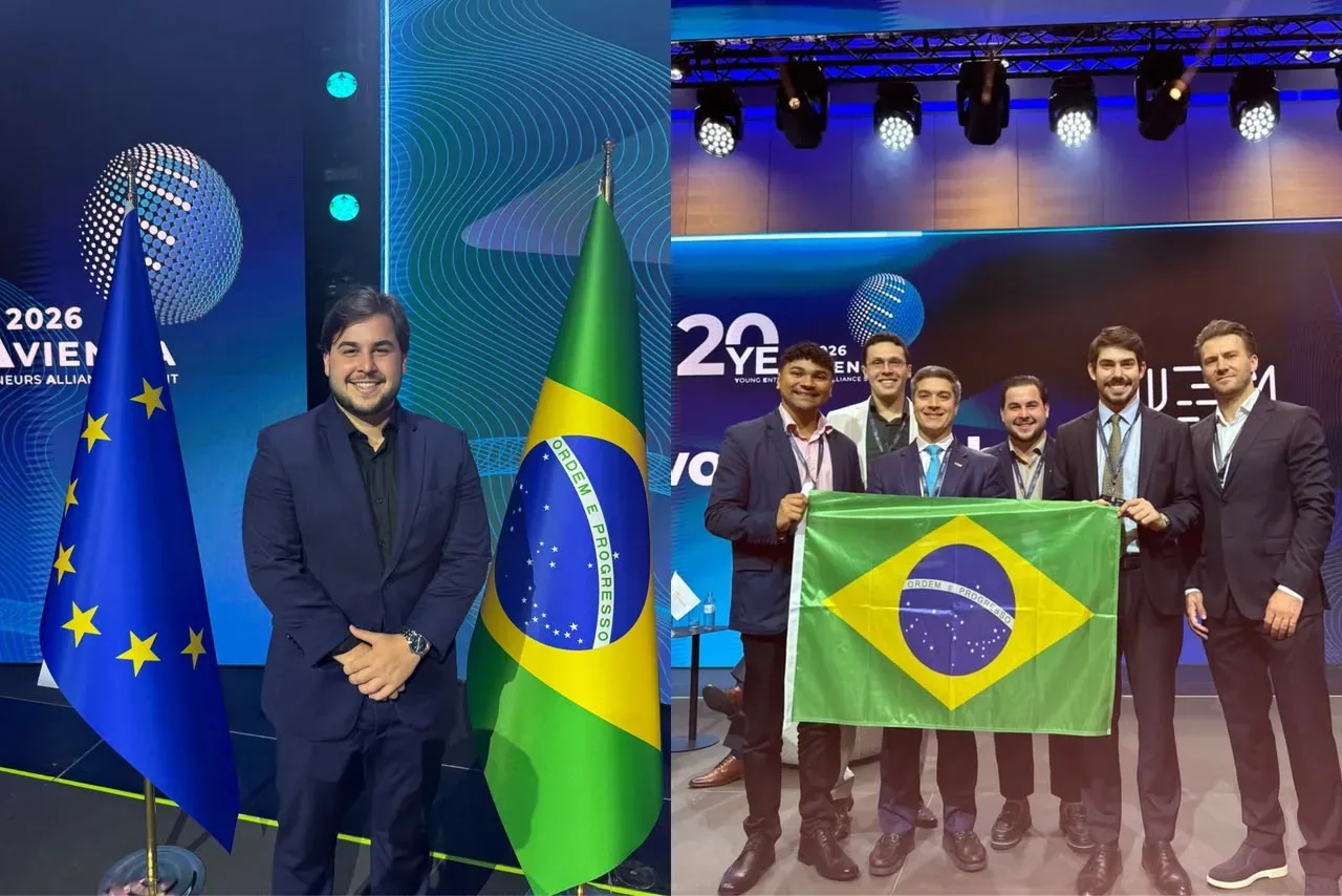 Membros da Associação dos Jovens Empresários de Fortaleza em evento internacional.