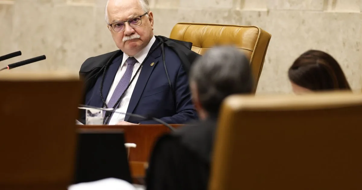 O ministro Edson Fachin durante encontro oficial no Senado Federal.