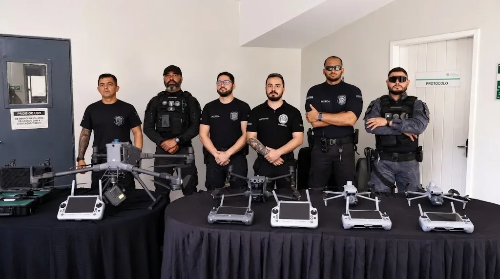 Equipamentos de segurança e drones entregues para o sistema prisional do Ceará.
