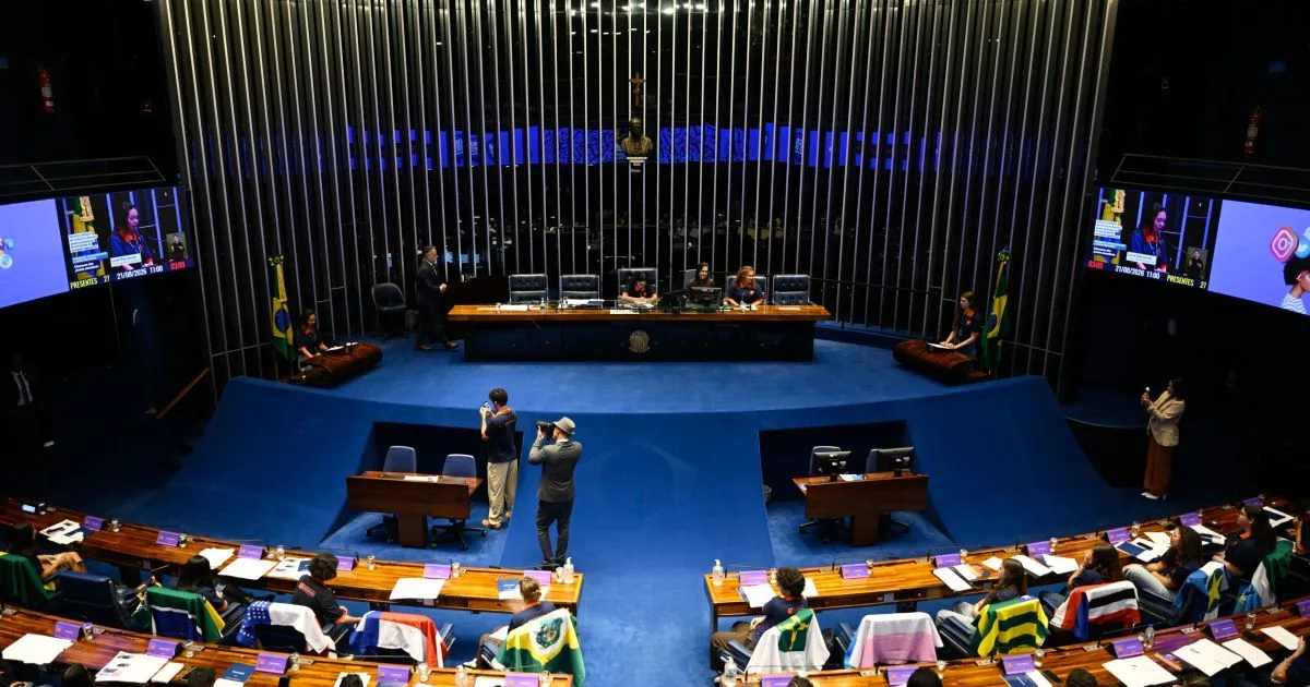 Fachada do Senado Federal em Brasília.