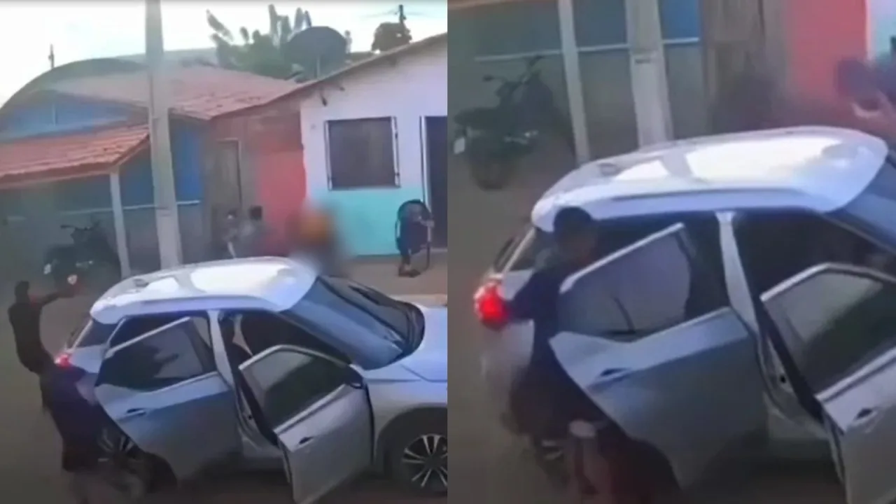 Foto: Reprodução. Carro e arma apreendidos após a Prisão dos envolvidos em Independência, Ceará.