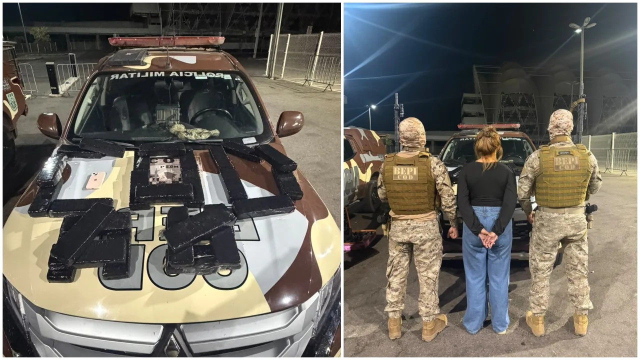 Tabletes de maconha apreendidos pela PMCE em operação no Cariri.