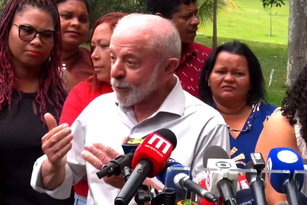Presidente Luiz Inácio Lula da Silva durante evento público