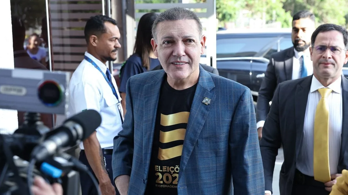 O ministro Kassio Nunes Marques, presidente do TSE, durante visita ao Centro de Divulgação das Eleições em Brasília.