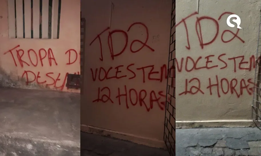 Residências em Sobral são pichadas por facção!