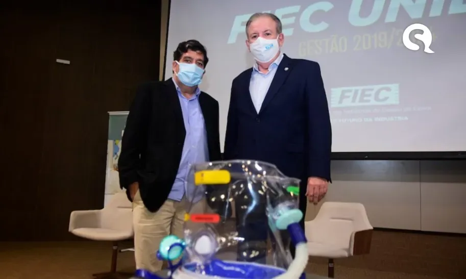 Governo do Ceará recebe da Fiec 250 capacetes respiratórios Elmo para a saúde pública