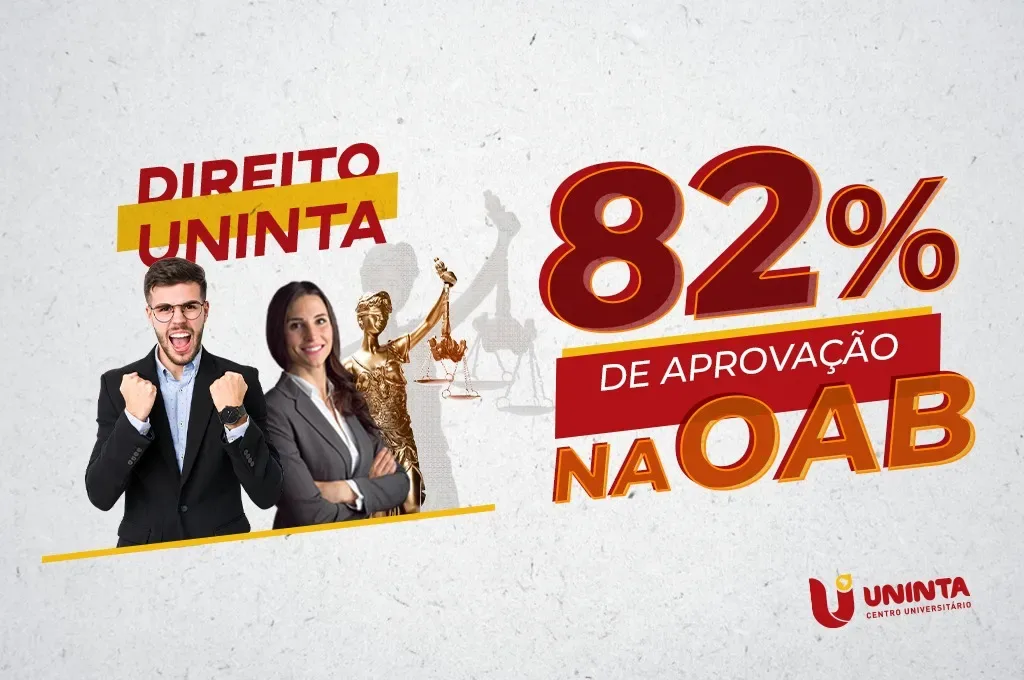 Curso de Direito do UNINTA tem aprovação de 82% no exame da OAB