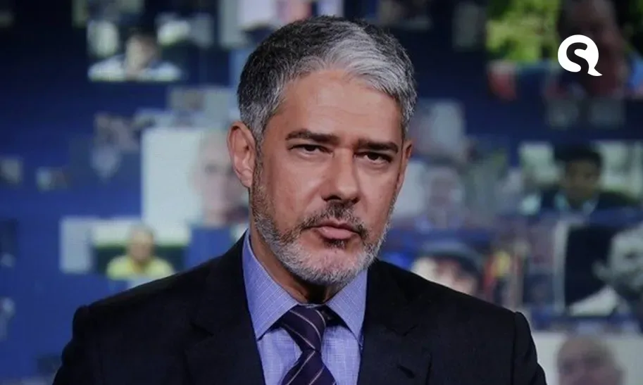 William Bonner aparece de barba no ‘Jornal Nacional’, e novo visual repercute da web