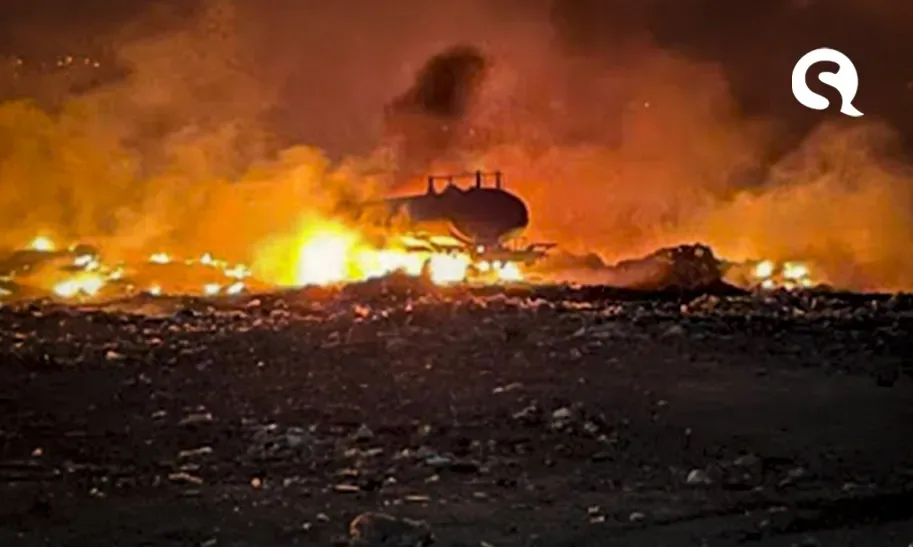 Incêndio atinge lixão de município cearense e destrói carro-pipa usado para tentar apagar chamas