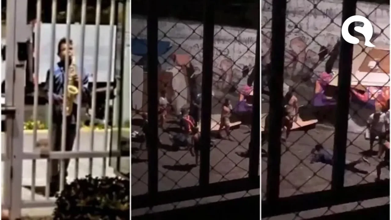 Saxofonista é agredido por várias pessoas, amarrado e arrastado em rua de Fortaleza após apresentação