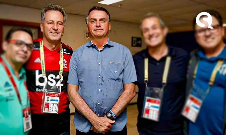 Presidente do Flamengo promete ajudar campanha de Bolsonaro em 2022