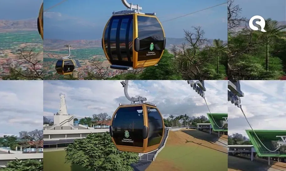 Obras do teleférico em Juazeiro do Norte chegam a 80%; veja imagens das cabines em testes