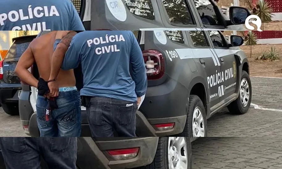 Polícia Civil cumpre mandado de prisão de indivíduo investigado por vários roubos em Sobral.