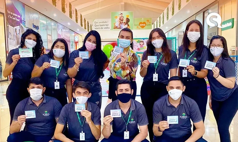 Colaboradores do Sobral Shopping estão todos vacinados com pelo menos uma dose