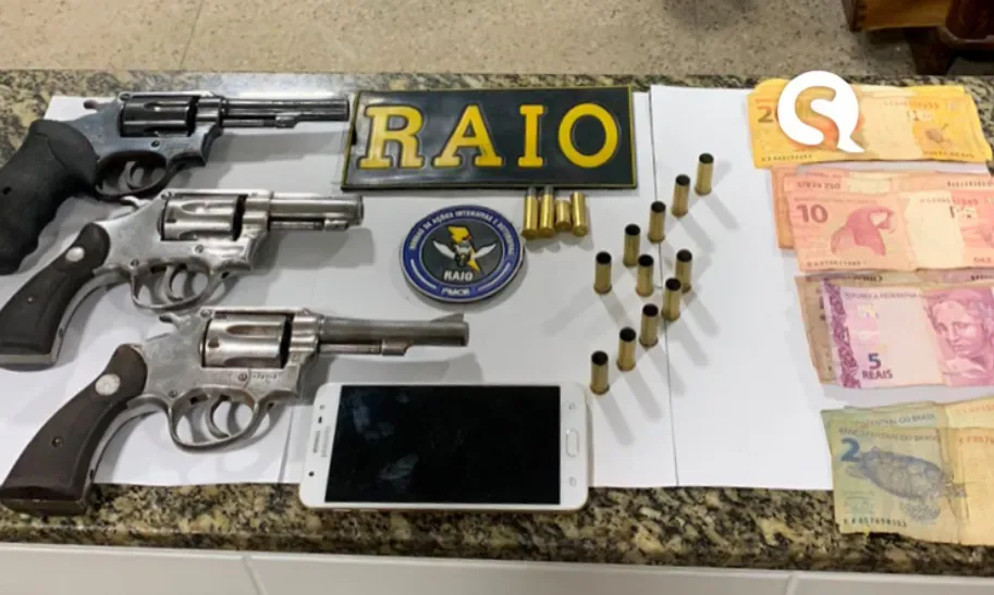 Suspeito de tentativa de homicídio é preso pelo RAIO momentos após o crime e três armas de fogo são apreendidas durante operação da PM em Tianguá