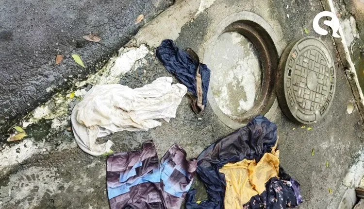 Equipe do Saae de Sobral encontra roupas descartadas de forma irregular dentro da rede coletora de esgoto
