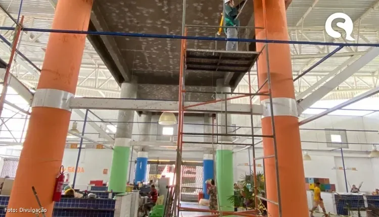 Mercado Público de Sobral passa por reforma no setor de Hortifruti