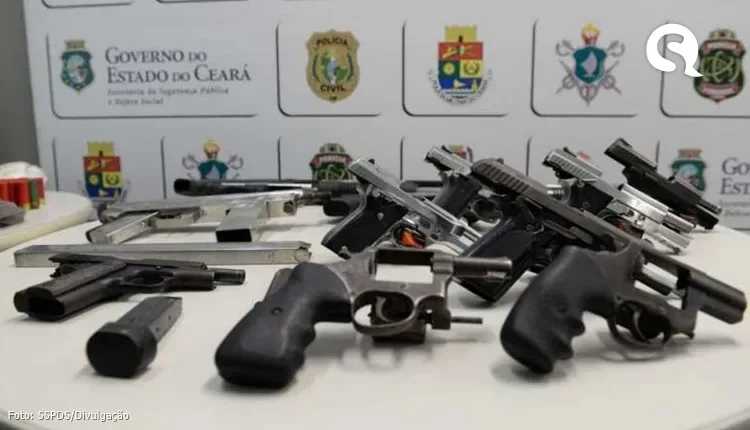 Mais de 2.300 armas de fogo foram apreendidas no Ceará durante o primeiro quadrimestre de 2022