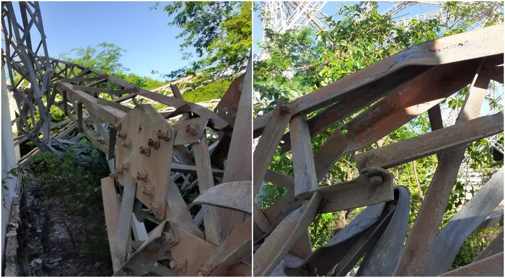 A torre de telefonia estava desativada e caiu sobre as vítimas, enquanto elas retiravam peças do equipamento - Foto: Divulgação