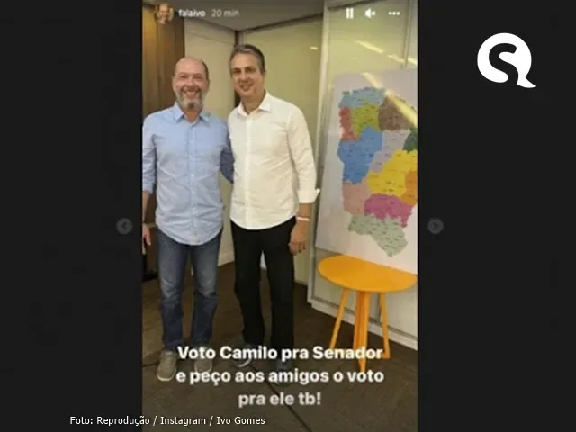 Ivo Gomes declara voto em Camilo Santana para senador