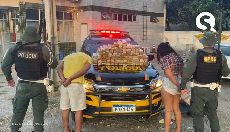 Casal é preso transportando 92 kg de maconha no Crato