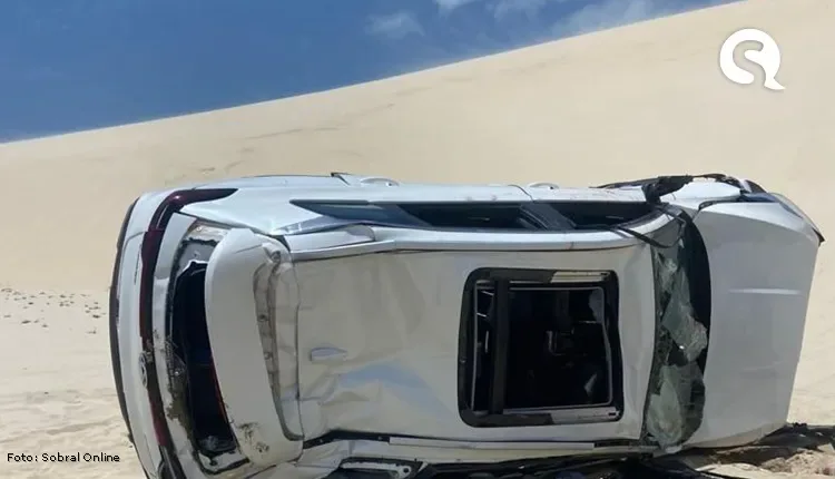 Acidente com carro em duna deixa uma pessoa morta e seis feridas em Camocim