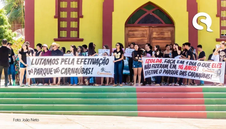 “Efetiva, Izolda”: protesto em defesa do Parque das Carnaúbas faz apelo à governadora
