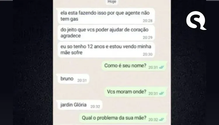 Menino pede ajuda na web para comprar gás: “Vendo minha mãe sofrer”