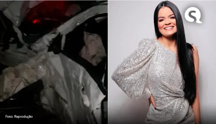 Acidente de carro com cantora de forró Danieze Santiago deixa um morto em Itarema, no Ceará