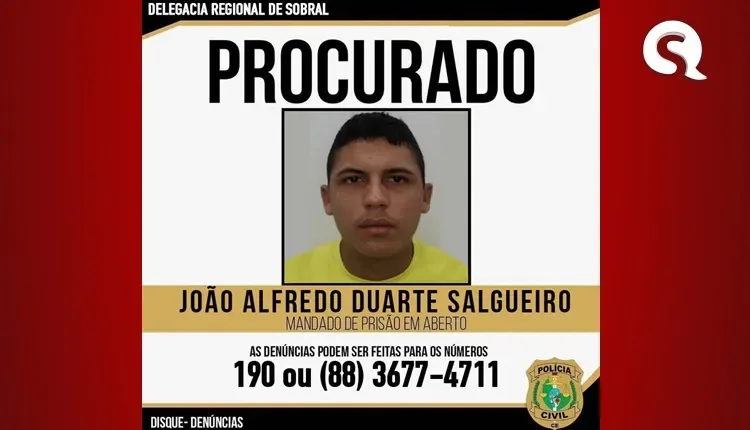 Polícia Civil procura suspeito de homicídio de adolescente em campo de futebol em Sobral