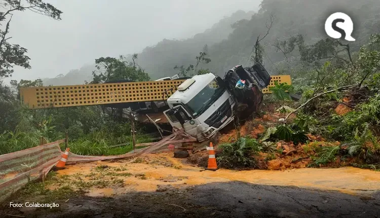 Família que teve carro arrastado se salva ilesa de deslizamento na BR-376: ‘Cachoeira de lama descendo’, diz idoso