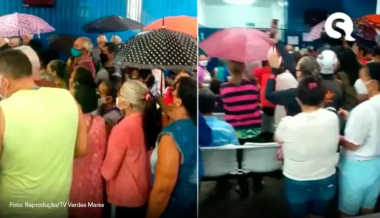 Pacientes enfrentam filas e goteiras dentro de hospital em Juazeiro do Norte; vídeo