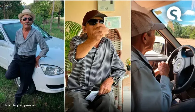 Aposentado de 78 anos realiza ‘sonho’ de tirar CNH após fazer prova teórica pela sexta vez
