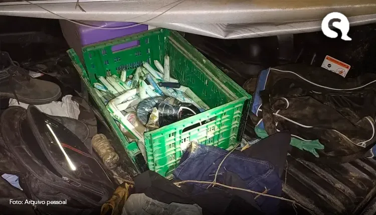 Veículos usados por criminosos que explodiram banco no Ceará são encontrados carregados de dinamites
