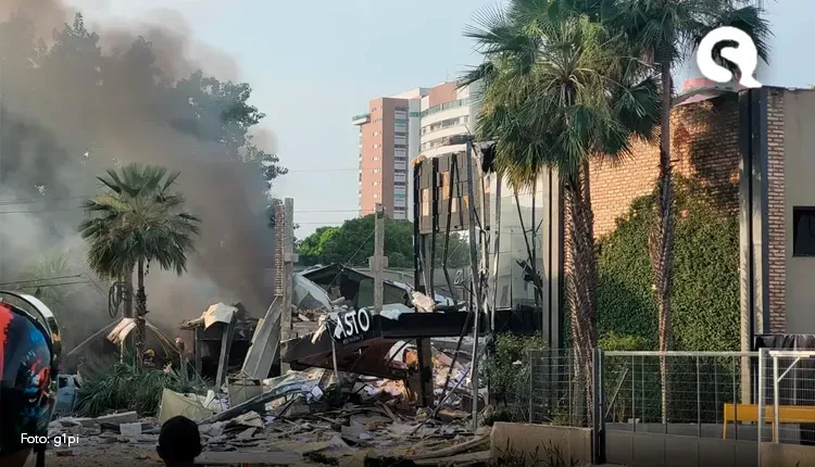 Forte explosão destrói restaurante e outros imóveis em Teresina; pelo menos uma pessoa ficou ferida