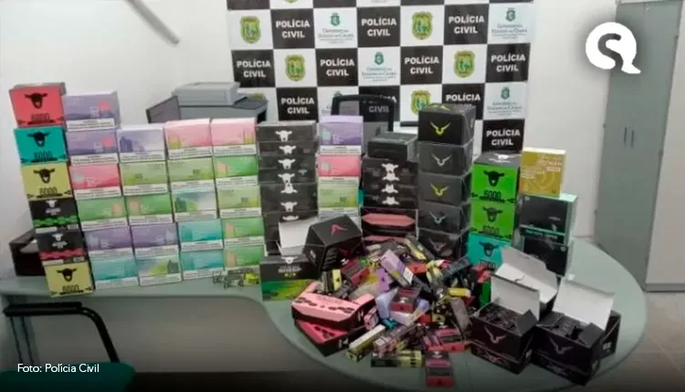 Dois homens são presos com mais de 600 cigarros eletrônicos para venda, em Fortaleza