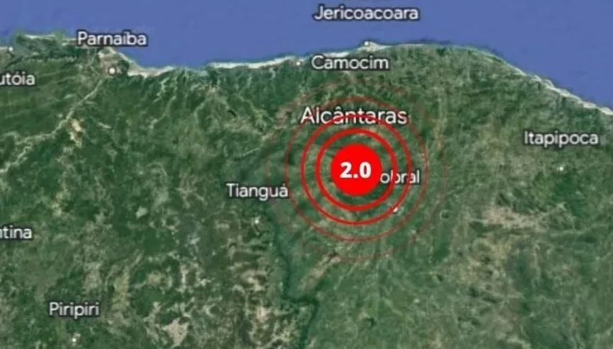 Tremor de terra é registrado no município de Alcântaras, na região Norte do Ceará