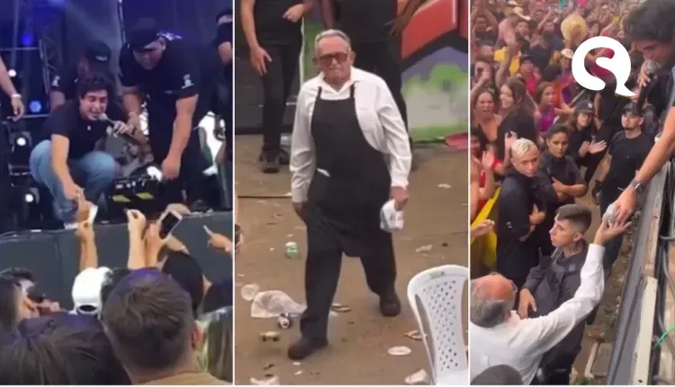 Nattanzinho para show e doa quase R$ 2 mil para garçom que trabalhou até de manhã em Limoeiro do Norte