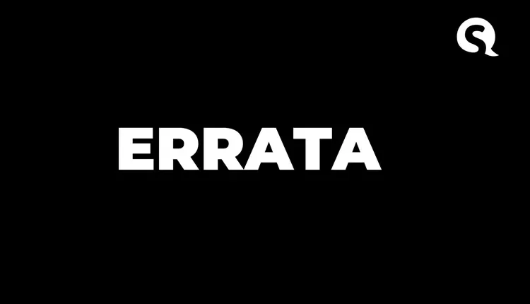 “ERRATA – DIREITO DE RESPOSTA