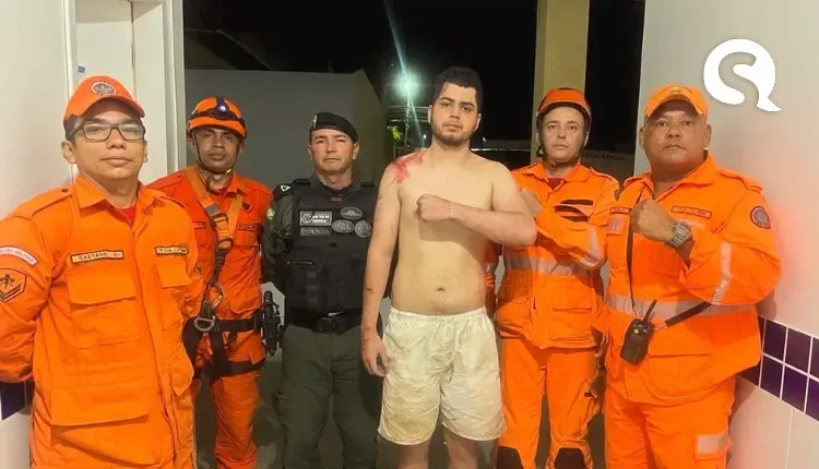 Jovem cai de penhasco ao escorregar em cachoeira e é resgatado com vida em Ibiapina