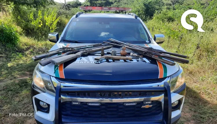 Nove armas de fogo são apreendidas pela PMCE em Forquilha