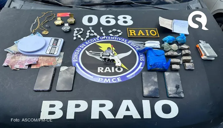 Trio com arma e drogas é capturado pelo CPRAIO em Santa Quitéria