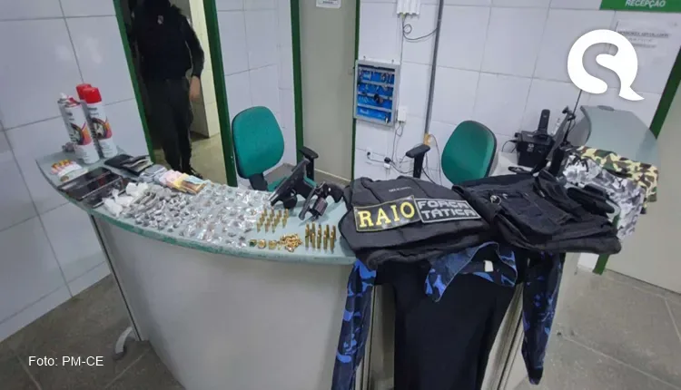 PMCE detém suspeitos por posse irregular de arma de fogo, organização criminosa e tráfico de drogas em Canindé