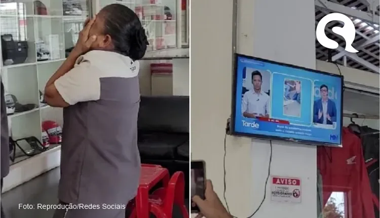 Mãe comemora estreia do filho na TV como jornalista e emociona internautas