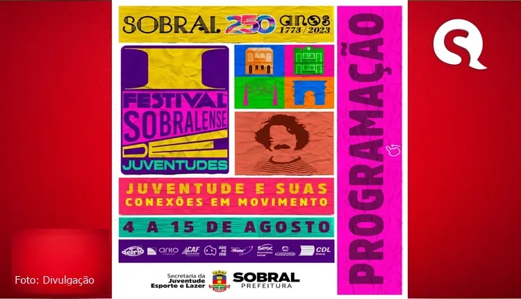 Festival Sobralense de Juventudes será realizado de 4 a 15 de agosto