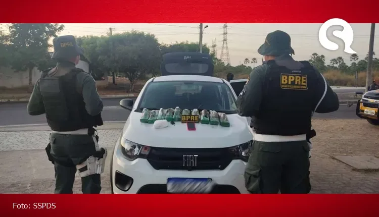 Dupla de irmãos é presa em flagrante pela PMCE com cerca de 10 quilos de maconha em Sobral