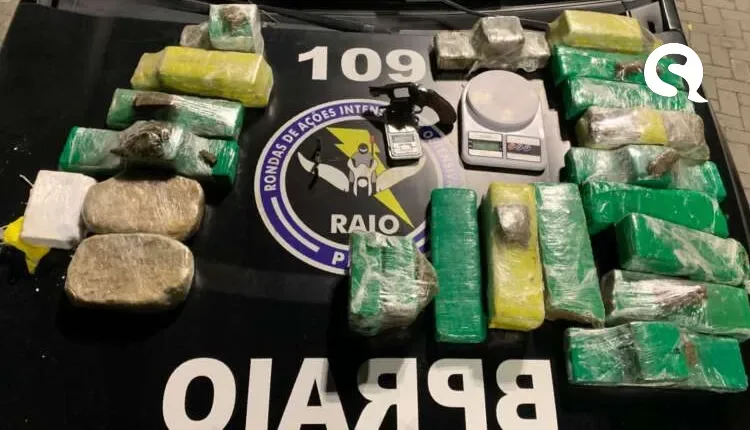 Adolescente em posse de quase 19 kg de drogas e arma é capturado pela Polícia em Sobral