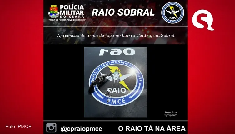 CPRAIO apreende arma de fogo na cidade de Sobral