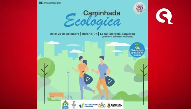 Margem Esquerda de Sobral recebe caminhada ecológica neste sábado (23/9)